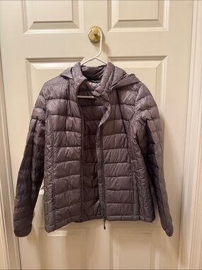 Heatkeep Lightweight Quilted Hooded Puffer Jacket - Gray